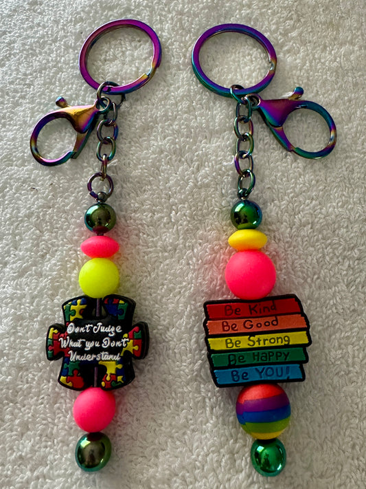 Handmade "Pride” Keychain Charms